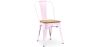 Buy Dining Chair Bistrot Metalix Industrial Metal and Light Wood - New Edition Pastel pink 60123 with a guarantee