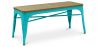 Buy Bench Bistrot Metalix Industrial Metal and Light Wood - New Edition Pastel green 60131 - in the UK