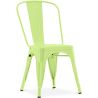 Buy Dining chair Bistrot Metalix industrial Metal - New Edition Pastel yellow 60136 in the United Kingdom