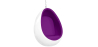 Buy Suspension Ele Chair Style - White Exterior - Fabric Mauve 16504 in the United Kingdom