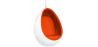 Buy Suspension Ele Chair Style - White Exterior - Fabric Orange 16504 - in the UK