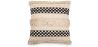 Buy Square Cotton Cushion in Boho Bali Style cover + filling - Sefra Black 60200 - in the UK