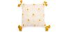 Buy Square Cotton Cushion in Boho Bali Style cover + filling - Hazel Yellow 60222 - in the UK