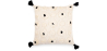 Buy Square Cotton Cushion in Boho Bali Style cover + filling - Clara Black 60223 - in the UK