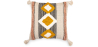 Buy Square Cotton Cushion in Boho Bali Style cover + filling - Lucy Multicolour 60225 - in the UK