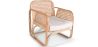 Buy Rattan Armchair with Cushion, Boho Bali Design - Leta White 60300 - in the UK