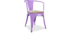 Buy Bistrot Metalix Chair with Armrest - Metal and Light Wood Light Purple 59711 with a guarantee