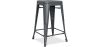 Buy Bistrot Metalix Stool  Matte Metal - 60cm - New edition Dark grey 60324 - in the UK