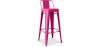 Buy Bar Stool with Backrest - Industrial Design - 76cm - New Edition - Metalix Fuchsia 60325 home delivery