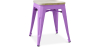Buy Bistrot Metalix style stool - Metal and Light Wood  - 45cm Light Purple 59692 with a guarantee