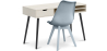 Buy Office Desk Table Wooden Design Scandinavian Style Viggo + Premium Brielle Scandinavian Design chair with cushion Light grey 60115 in the United Kingdom