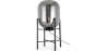 Buy Glass floor lamp in modern design, metal and glass - Crada - 75cm Smoke 60398 - in the UK