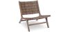 Buy Armchair in Boho Bali Style, Rattan and Teak Wood - Hewar Natural 60475 - in the UK