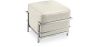 Buy SQUAR Footrest (Ottoman) - Faux Leather Ivory 55762 - in the UK