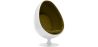 Buy Armchair Ele Chair - White Exterior - Faux Leather Olive 13193 - in the UK