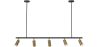 Buy Rail Ceiling Lamp - 5 Adjustable Gold Spotlights - 110CM - Lark Gold 60518 - in the UK