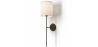 Buy Lamp Wall Light - Black with Fabric Shade - Norman Black 60525 - in the UK