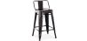 Buy Bar Stool with Backrest - Industrial Design - 60cm - New Edition - Metalix Metallic bronze 60126 in the United Kingdom