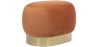 Buy Pouf Luxury Home Foot Rest - Velvet and Metal - Premium Orange 60552 - in the UK