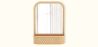 Buy Wall Mirror with Rattan Frame - Bali Boho Style - Dania Natural 60636 - in the UK