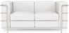 Buy 2-Seater Sofa - Upholstered in Vegan Leather - Bour White 60658 - prices
