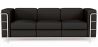 Buy 3-Seater Sofa - Upholstered in Vegan Leather - Bour Black 60659 - in the UK