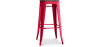Buy Industrial Design Bar Stool - Wood & Steel - 76cm - Metalix Red 54406 - prices