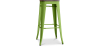 Buy Industrial Design Bar Stool - Wood & Steel - 76cm - Metalix Light green 54406 - in the UK