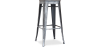 Buy Industrial Design Bar Stool - Wood & Steel - 76cm - Metalix Industriel 54406 - in the UK
