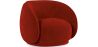 Buy Curved Velvet Upholstered Armchair - William Red 60692 with a guarantee