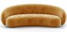 Buy Velvet Curved Sofa - 3/4 Seats - Nathan Mustard 60691 in the United Kingdom