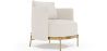 Buy Designer Armchair - Upholstered in Bouclé Fabric - Hynu White 61017 - in the UK
