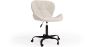 Buy Office chair upholstered in Bouclé fabric - Winka Black Frame White 61055 - in the UK