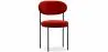 Buy Dining Chair - Upholstered in Velvet - Black Metal - Martha Red 61003 - in the UK