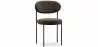 Buy Dining Chair - Upholstered in Velvet - Black Metal - Martha Taupe 61003 with a guarantee