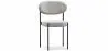 Buy Dining Chair - Upholstered in Velvet - Black Metal - Martha Light grey 61003 home delivery