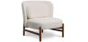 Buy Bouclé Fabric and Wood Armchair - Ebbe White 61135 - in the UK