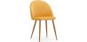 Buy Dining Chair - Upholstered in Velvet - Backrest with Pattern - Bennett Yellow 61146 - prices