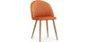 Buy Dining Chair - Upholstered in Velvet - Backrest with Pattern - Bennett Reddish orange 61146 - in the UK