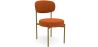 Buy Dining Chair - Upholstered in Velvet - Golden metal - Ara Orange 61166 - prices