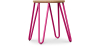 Buy Hairpin Stool - 42cm - Light wood and metal Fuchsia 61217 - in the UK