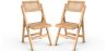 Buy 2 pack of Dining chair in Canage rattan and wood -  Bama Natural wood 61229 - in the UK