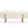 Buy Upholstered Bouclé Bench - Round White 61250 - in the UK