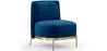 Buy Designer Armchair - Velvet Upholstered - Sabah Dark blue 61001 - in the UK