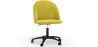 Buy Upholstered Office Chair - Velvet - Bennet Yellow 61272 in the United Kingdom