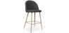 Buy Fabric Upholstered Stool - Scandinavian Design - 66cm - Bennett Dark grey 61276 - prices