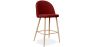 Buy Fabric Upholstered Stool - Scandinavian Design - 66cm - Bennett Red 61276 in the United Kingdom