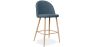 Buy Fabric Upholstered Stool - Scandinavian Design - 66cm - Bennett Turquoise 61276 - in the UK