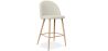 Buy Fabric Upholstered Stool - Scandinavian Design - 66cm - Bennett Beige 61276 in the United Kingdom