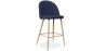 Buy Fabric Upholstered Stool - Scandinavian Design - 66cm - Bennett Dark blue 61276 home delivery